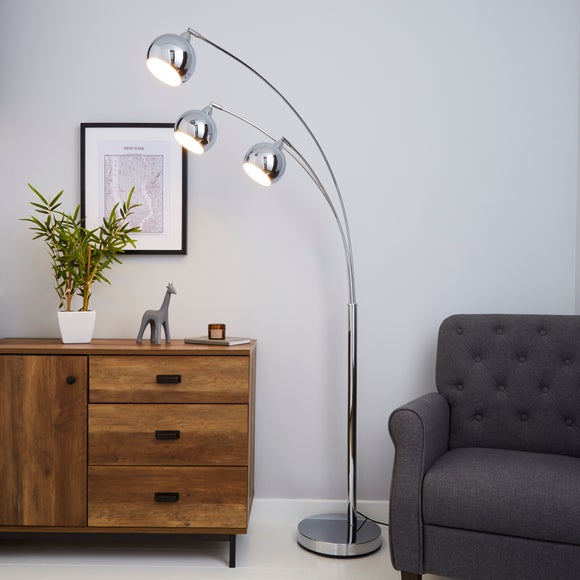 Return Herm 3 Arm Arc Floor Lamp