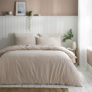 Portloe Stripe 100 Cotton Duvet Cover & Pillowcase Set