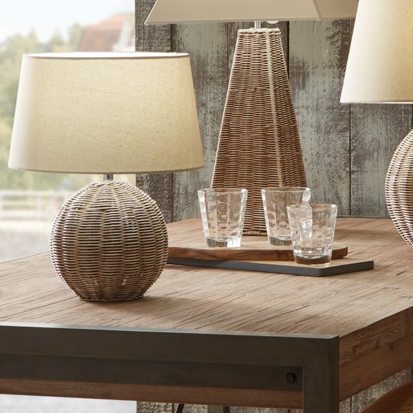 Return Raffles Rattan Table Lamp