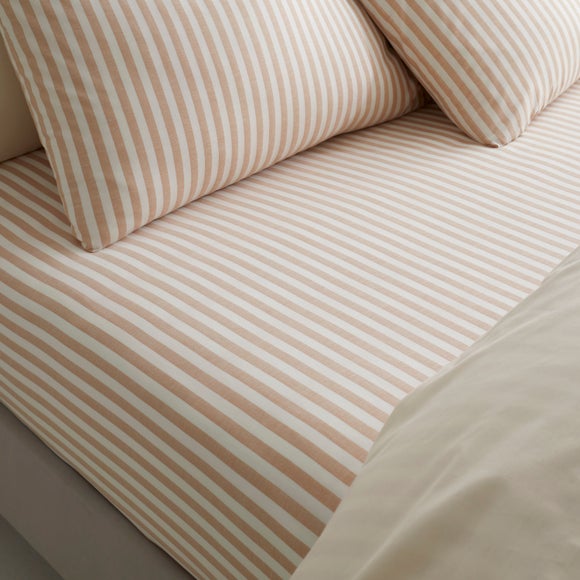 Click to view product details and reviews for Portloe Woven Stripe 100 Cotton Fitted Sheet. Click to view product details and reviews for Portloe Woven Stripe 100 Cotton Fitted Sheet.
