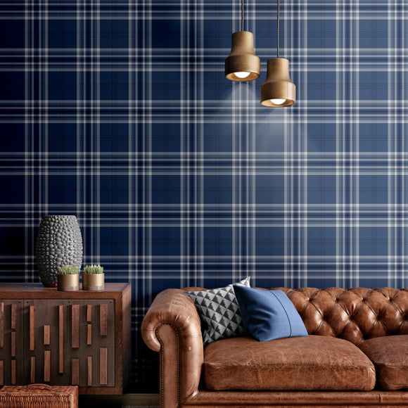 View Catherine Lansfield Kelso Check Wallpaper View Catherine Lansfield Kelso Check Wallpaper