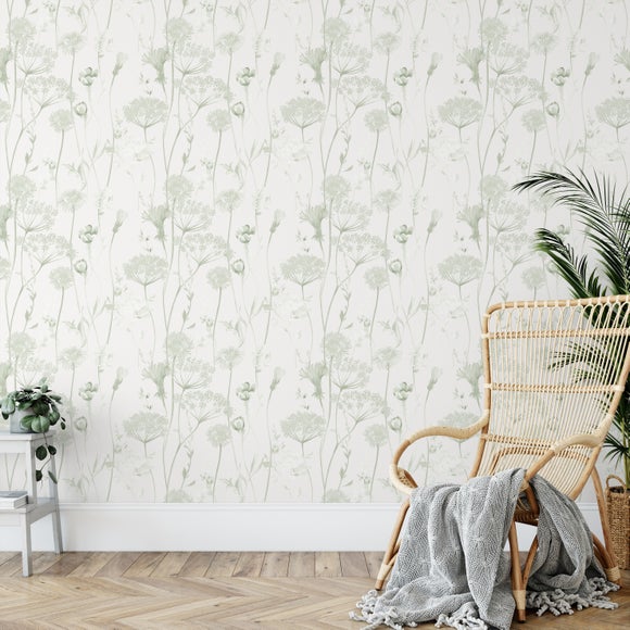 View Catherine Lansfield Meadowsweet Floral Wallpaper View Catherine Lansfield Meadowsweet Floral Wallpaper