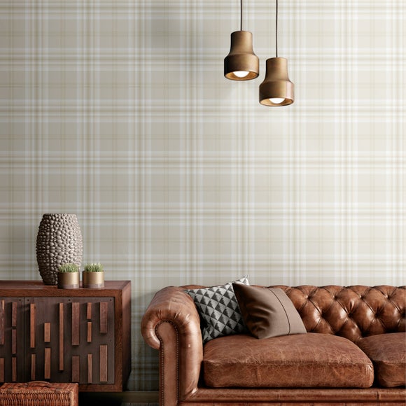 View Catherine Lansfield Kelso Check Wallpaper View Catherine Lansfield Kelso Check Wallpaper