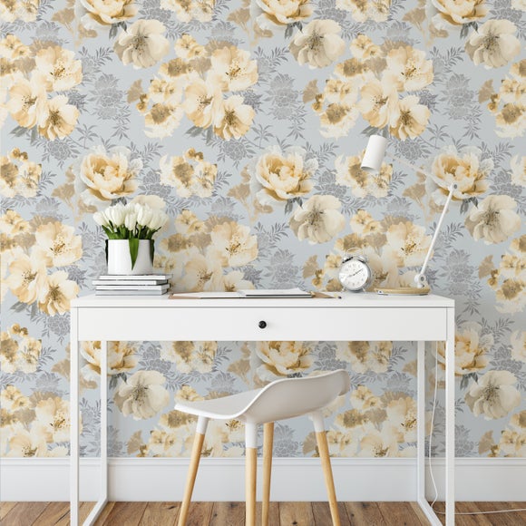 View Catherine Lansfield Dramatic Floral Wallpaper View Catherine Lansfield Dramatic Floral Wallpaper
