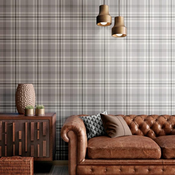 View Catherine Lansfield Kelso Check Wallpaper View Catherine Lansfield Kelso Check Wallpaper