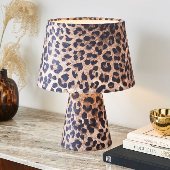 View Leopard Print Velvet Table Lamp View Leopard Print Velvet Table Lamp
