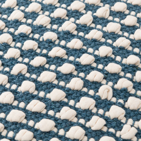 Jersey Bobble Square Cushion Pacific Blue undefined