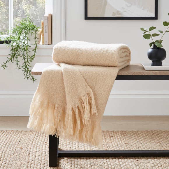 Brushed Boucle Throw