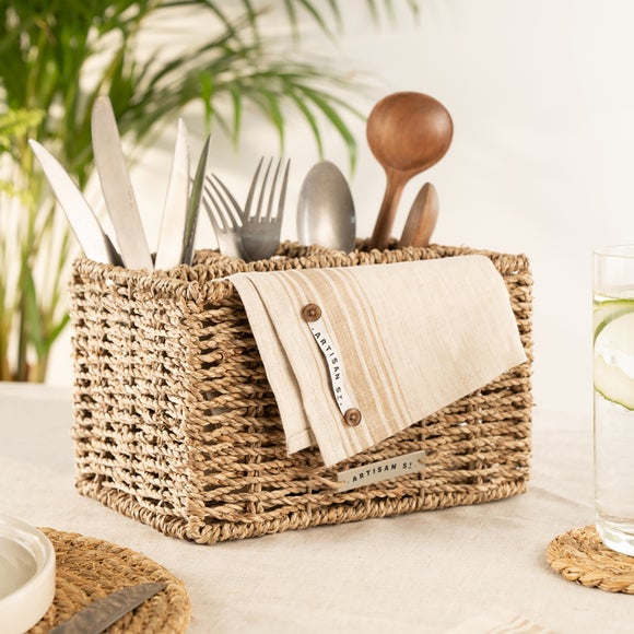Click to view product details and reviews for Artisan Street Seagrass Cutlery Caddy. Click to view product details and reviews for Artisan Street Seagrass Cutlery Caddy.