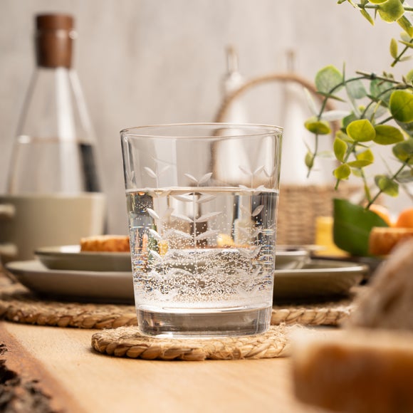 Click to view product details and reviews for Artisan Street Set Of 4 Leaf Short Tumbler Glass.