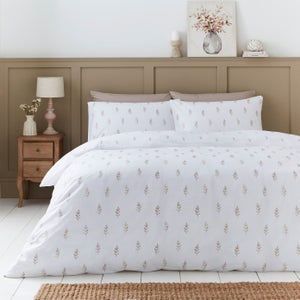 Harper Stem Floral 144 Thread Count 100 Cotton Duvet Cover & Pillowcase Set