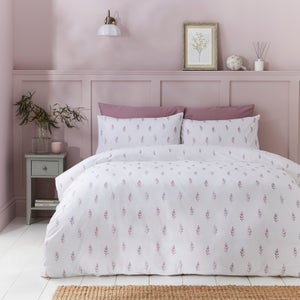 Harper Stem Floral 144 Thread Count 100 Cotton Duvet Cover & Pillowcase Set