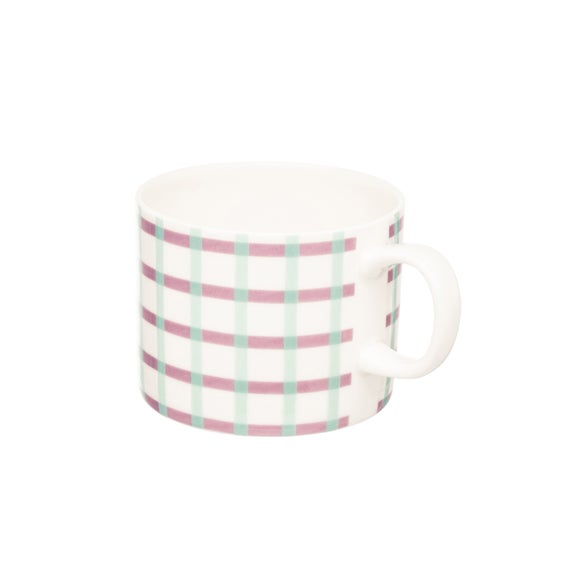 View Siip Set Of 4 Gingham Short Mugs View Siip Set Of 4 Gingham Short Mugs