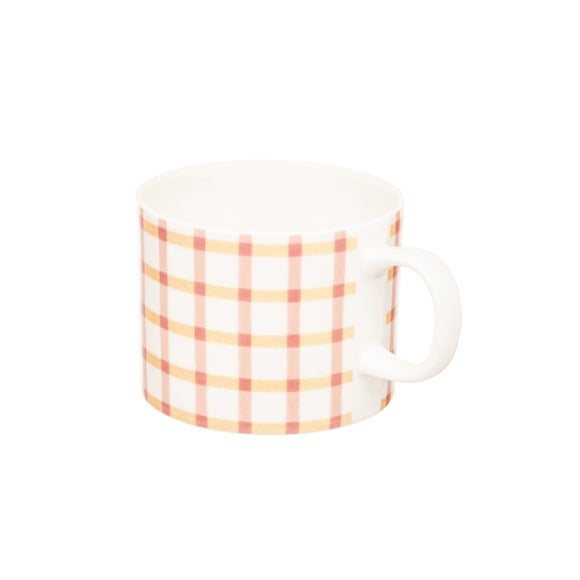 View Siip Set Of 4 Gingham Short Mugs View Siip Set Of 4 Gingham Short Mugs