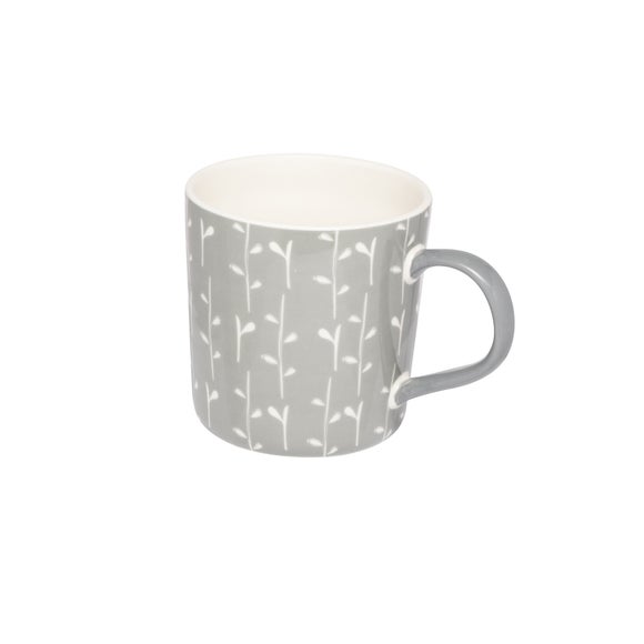 SIIP Set of 4 Ekko Floral Stem Mugs