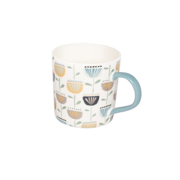 SIIP Set of 4 Ekko Multi Flowers Mugs