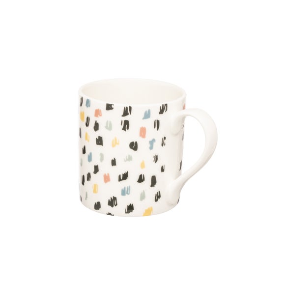 SIIP Set of 4 Staight Brush Stroke Print Mugs