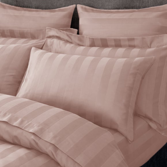 Hotel Stripe 230 Thread Count 100% Cotton Standard Pillowcase Pair