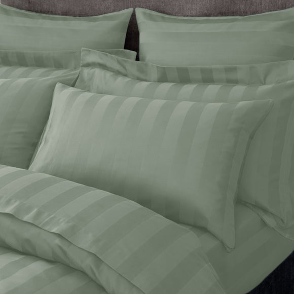 Hotel Stripe 230 Thread Count 100 Cotton Standard Pillowcase Pair
