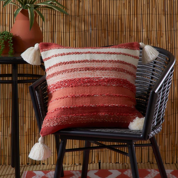Grayson Outdoor Striped Square Filled Cushion