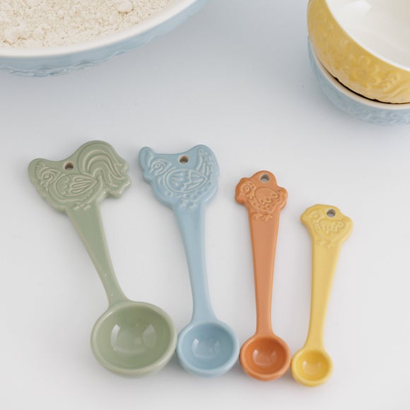 Click to view product details and reviews for Mason Cash Set Of 4 Home To Roost Measuring Spoons.