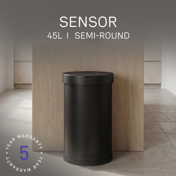 Photos - Waste Bin Simplehuman 45L Stainless Steel Semi-Round Sensor Bin 