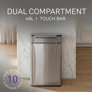 Simplehuman 2424l Stainless Steel Touch Bar Recycling Bin