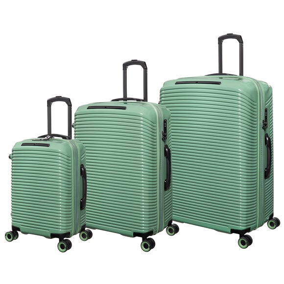 IT Luggage Set of Three Traversed Hard Shell Suitcase