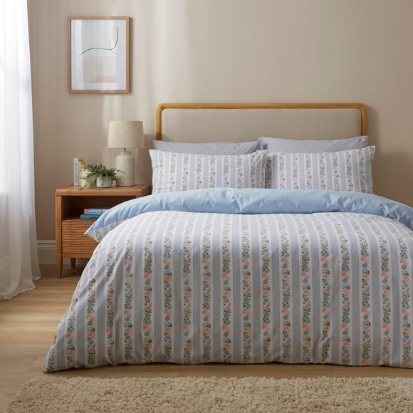 Avery Floral Polycotton Duvet Cover & Pillowcase Set
