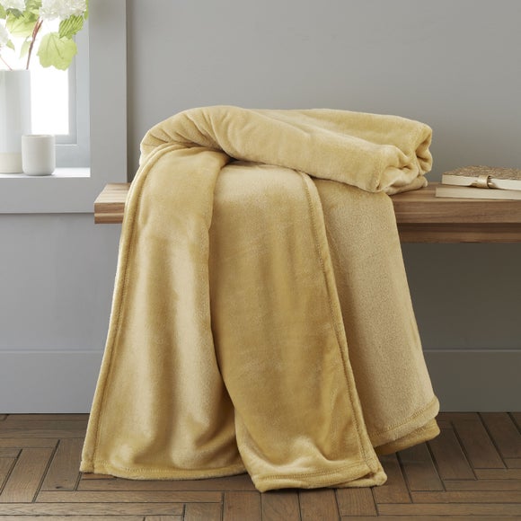Catherine Lansfield Raschel Velvet Touch Throw Blanket 130cm X 170cm