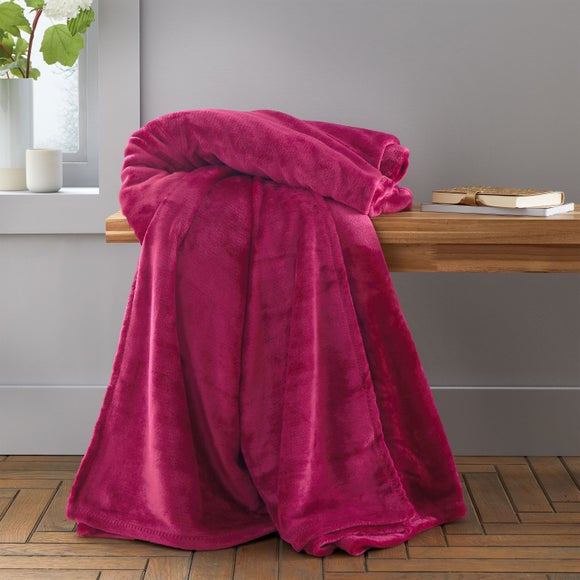 Catherine Lansfield Raschel Velvet Touch Throw Blanket 130cm X 170cm