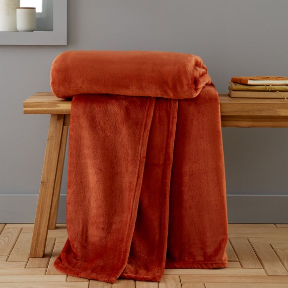 Catherine Lansfield Raschel Velvet Touch Throw Blanket 130cm X 170cm