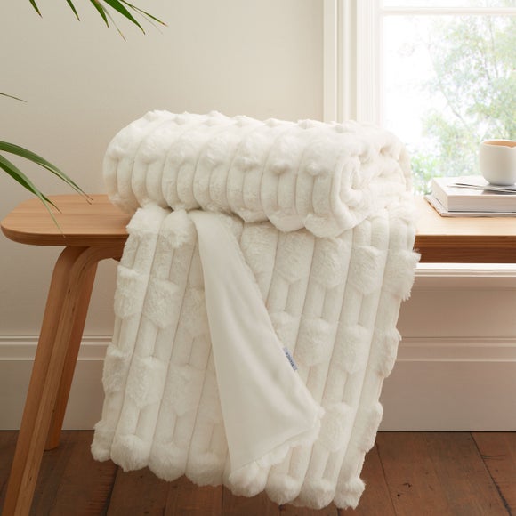 Click to view product details and reviews for Bianca So Soft Carved Faux Fur Throw Blanket 150cm X 200cm.