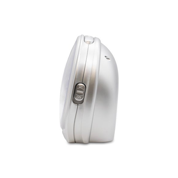Acctim Jefferson Non Ticking Analogue Alarm Clock Silver