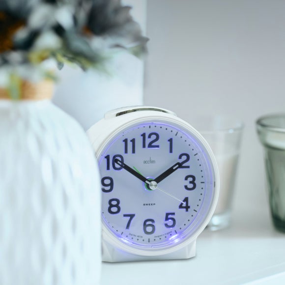 Acctim Eden Non Ticking Analogue Alarm Clock