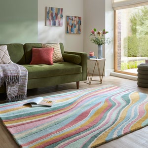 Abstract Flow Wool Rug