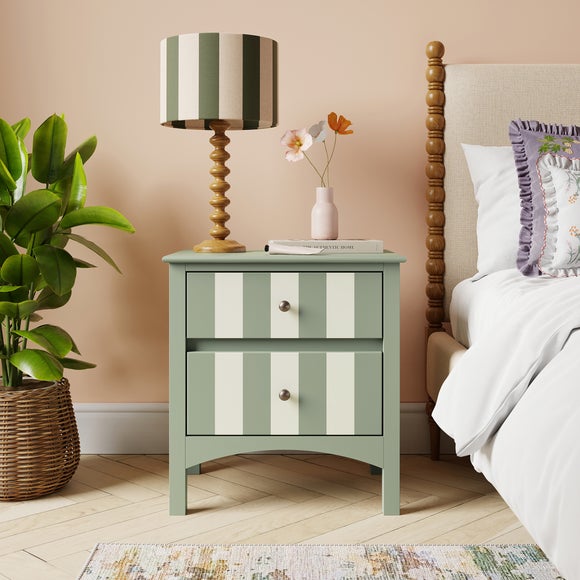 View Beatrice Wide 2 Drawer Bedside Table View Beatrice Wide 2 Drawer Bedside Table