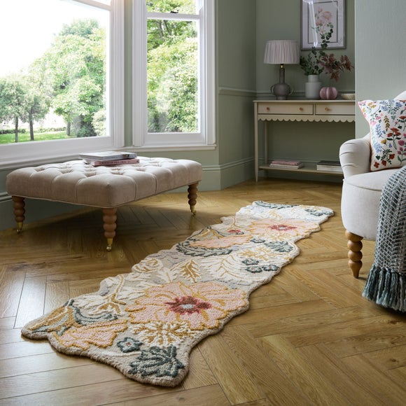 Click to view product details and reviews for Daphne Floral Shaped Wool Runner. Click to view product details and reviews for Daphne Floral Shaped Wool Runner.