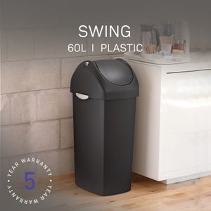 Simplehuman 60l Plastic Swing Lid Bin