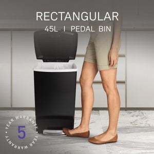Simplehuman 45l Plastic Rectangular Pedal Bin