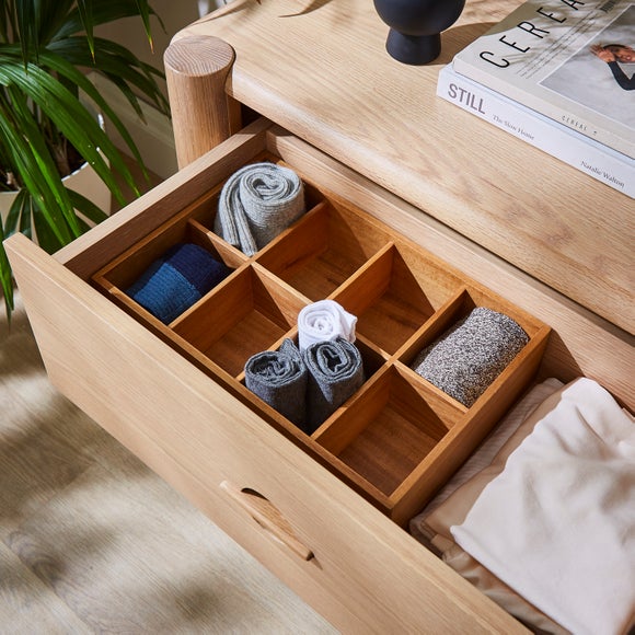 The Edited Life 8 Compartment Wooden Drawer Organiser