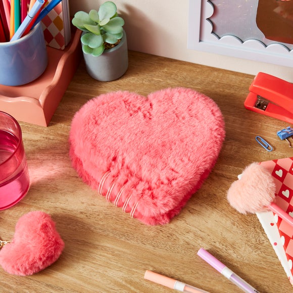 Waters and Noble Fluffy Heart Notebook