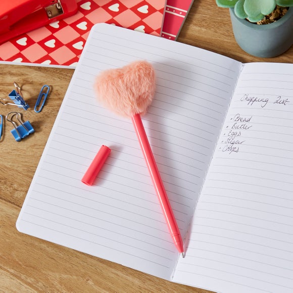 Waters and Noble Fluffy Heart Pen