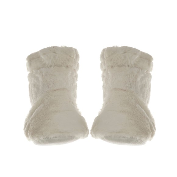 Aroma Home Faux Fur Microwaveable Slipper Boots