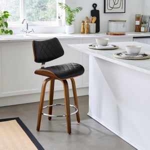 Remy Counter Height Bar Stool- Faux Leather