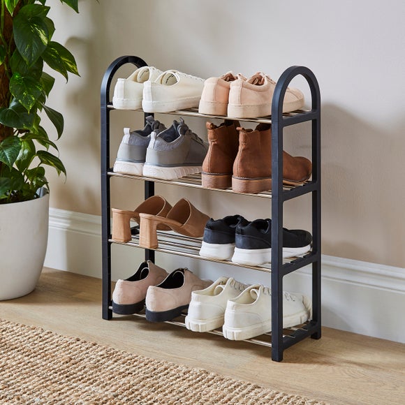 View 4 Tier Plastic Shoe Rack View 4 Tier Plastic Shoe Rack