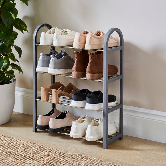 View 4 Tier Plastic Shoe Rack View 4 Tier Plastic Shoe Rack