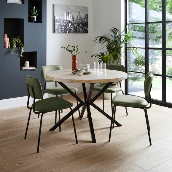 Click to view product details and reviews for Ezra Round 4 Seater Dining Table. Click to view product details and reviews for Ezra Round 4 Seater Dining Table.