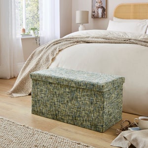 Multi Chenille Rectangle Ottoman