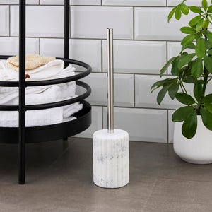 Marble Effect Ribbed Resin Toilet Brush